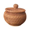 thumbnail image 1 of Luzkey Rattan Storage Basket,Multipurpose,Handmade,Desktop Storage Basket Wicker Basket Bin with Lid for Kitchen Home Entryway Shelf jar, 1 of 8