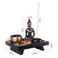 thumbnail image 2 of Buddha Statue Tea Light Candle Incense Holder Home Decoration Gift, 2 of 6