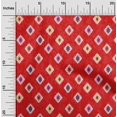 thumbnail image 2 of oneOone Soie Tabby Rouge Tissu Africain Aztech Robe Tissu Tissu Imprimé par la Cour 42 Pouces de Large, 2 of 4