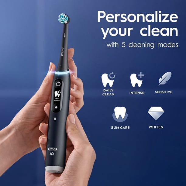 Oral-B iO Series 6 Electric Toothbrush with Brush Head, Black Lava