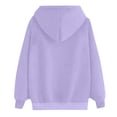 thumbnail image 4 of MeetoTime Women's Fall Hoodie Basic Printed Fleece Long Sleeve Hooded Sweatshirt Pullover with Pockets, 4 of 5