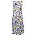 thumbnail image 4 of Ovzne Robes pour Femmes Robe d'Été Mode pour Femmes Vacances d'Été Couleur Unie Sans Manches Robe de Fête de Plage Robe Grande Taille Robe Imprimée Liquidation, 4 of 6