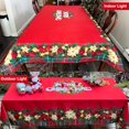 thumbnail image 4 of DIVA EN CAMINO DEC Rectangle Red Tablecloth Christmas 60x102 Inch - Waterproof Holiday Decor New Year''s Eve Rectangular Table Cloth - Washable Fabric Xmas Table Cover for Party, Kitchen, Dining Room, 4 of 5