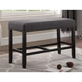 thumbnail image 2 of Roundhill Furniture Biony Fabric Counter Height Dining Bench With Nailhead Trim, Grey, 2 of 4