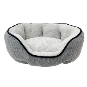 Pet Spaces 19in Lit de chien ovale, lit de chat, gris