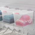 thumbnail image 3 of Sterilite 26 Liter Latch Box, Small Clear Plastic Storage Bin with Lid, Pink Latch, 3 of 4