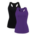 thumbnail image 1 of Charmo Camisole en Coton pour Femme avec Soutien-Gorge Intégré Débardeur Extensible sous-Maillots Cami 2 Paquets, 1 of 7