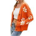 thumbnail image 2 of Styesk Cardigan pour Femmes Cardigan Décontracté Aguichant Mode à Col en V Imprimé Hauts Blouse à Manches Longues pour Femmes, 2 of 6