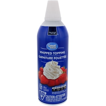 Great Value Whipped Topping Refrigerated Can
