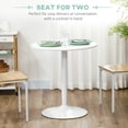 thumbnail image 4 of HOMCOM Round Dining Table with Steel Base, Non-slip Pad for Living Room, 4 of 10