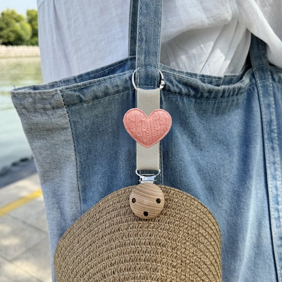 Grande Vente! Couronne en Forme d'Amour, Pince de Chapeau de Soleil de Voyage Fleur Pentagramme, Pince Suspendue Universelle pour Chapeau de Voyage pour Enfants et Adultes, Organisateur de Sac pour Voyage