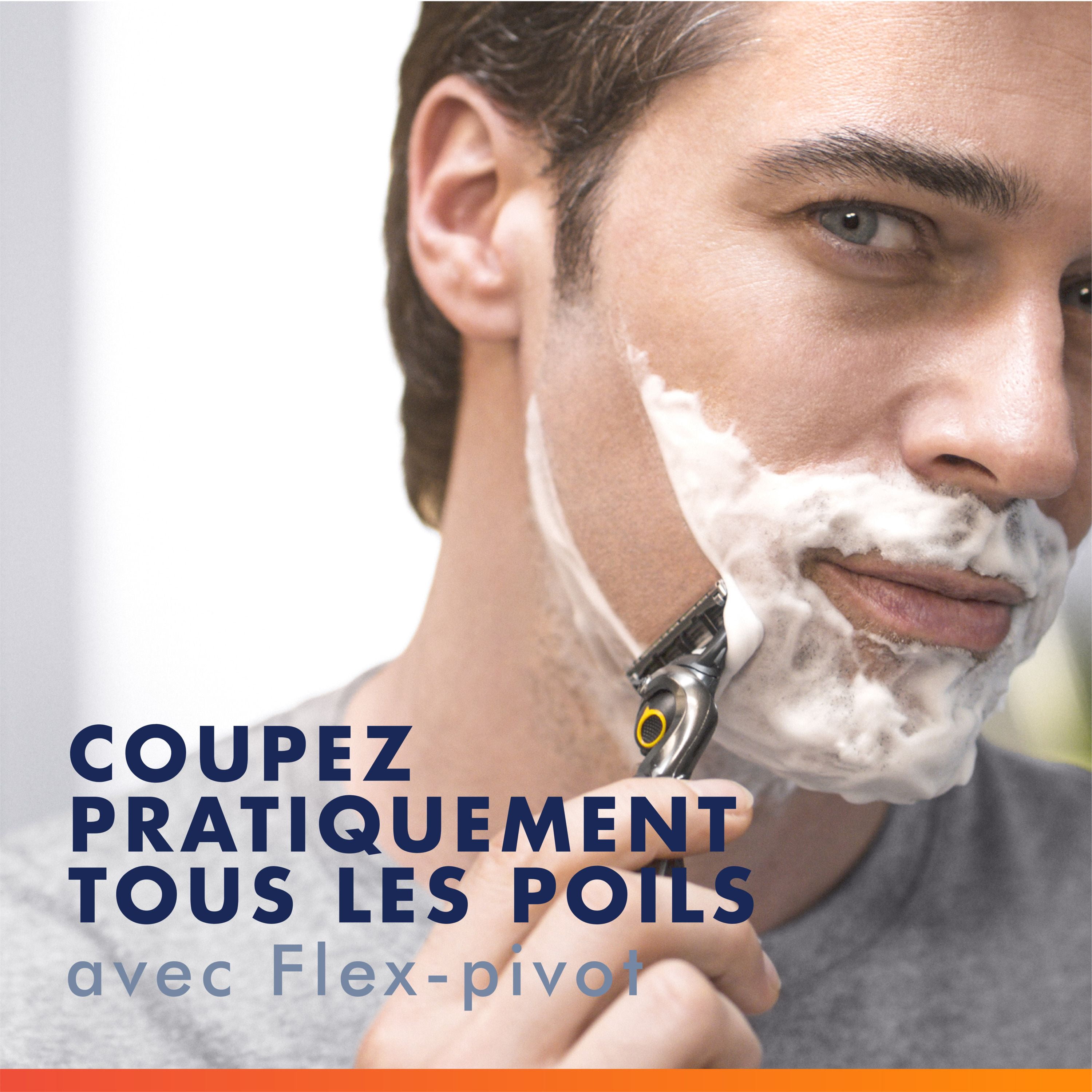 Gillette Fusion5 ProGlide Shield Rasoir pour Hommes, 1 Manche de Rasoir, 2 Recharges, Manche Flex-Pivot et Lame de Précision pour Hommes