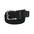 thumbnail image 1 of CTM®  Elastic Braided Stretch Belt with Silver Buckle (Men's), 1 of 3