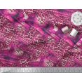 thumbnail image 2 of Soimoi Pink polyester Crepe Fabric Leopard & Tiger Animal Skin Decor Fabric Printed Yard 52 Inch Wide, 2 of 3