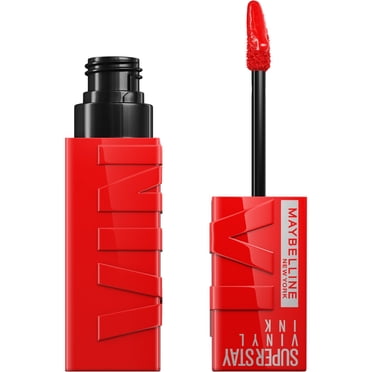 Rouge à lèvres liquide Super Stay Vinyl Ink de Maybelline New York longue tenue et sans bavures, couleur ultrapigmentée et brillance instantanée, peachy ,4.2 ml