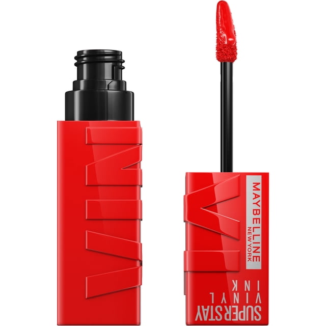 Rouge à lèvres liquide Super Stay Vinyl Ink de Maybelline New York longue tenue et sans bavures, couleur ultrapigmentée et brillance instantanée, peachy ,4.2 ml