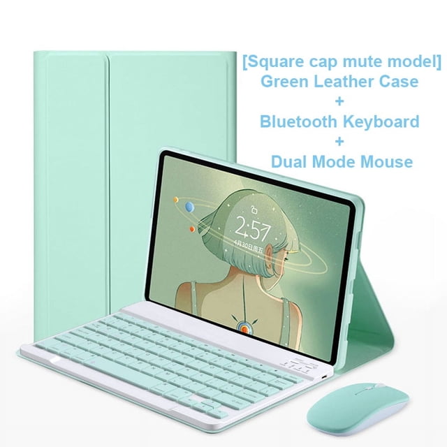 For Lenovo Tab P11 Plus 11 Pro 11.5 Xiaoxin Pad M10 Plus 3rd 10.6 Case with Keyboard, Keyboard Cover for Lenovo P11 Pro 2nd 11.2 Green B Tab P11 11inch