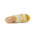 thumbnail image 4 of BLISSFUL STEP Chaussures pour Femmes Sandales à Talon Compensé à Plateforme à Bout Ouvert avec Lacets Jaune Vert 8, 4 of 7
