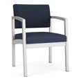thumbnail image 1 of Lenox Steel Reception Waiting Guest Chair / Silver Steel / Blue / Blue, 1 of 5