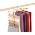 thumbnail image 1 of niziyue Pants Hangers Space Saving,Closet Hangers 5 Layers 2 Uses Multi Functional Pants Rack,Metal Heavy Duty Wardrobe Organizer Racks for Clothes Trousers Scarves Ties (2Pack Gold), 1 of 7
