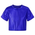 thumbnail image 2 of TIEVOSA Robe de Carnaval Décontractée à Paillettes pour Filles et Garçons Manches Courtes pour 12-14 Ans (Bleu), 2 of 5