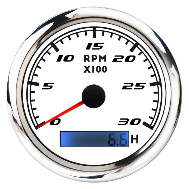 6000 RPM Tachometer Gauge With Red Backlight 3K 4K 7K 8K RPM Digital Tacho Meter Sensor 85mm stainless steel 316 bezel Gauges ,Easy to Calibrate