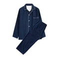 thumbnail image 2 of LSLJS Ensembles de Pyjama pour Hommes Décontractés Vêtements d'Intérieur Hauts à Manches Longues Pantalons Col Rabattu Pyjamas de Nuit Ensembles, Vêtements de Nuit pour Hommes Cadeaux pour Hommes, 2 of 4