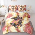 thumbnail image 1 of Red Marble Bed in a Bag Queen Comforter Set 7 Piece Black Butterfly Bedding Sets,Beige Marbling Sheet Set Abstract Ombre Ink Fluid Art Bed Set,Rustic Animal Dreamy Butterflies Room Decor, 1 of 5