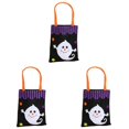 thumbnail image 1 of Sacs à Friandises d'Halloween Non Tissés avec Poignées - Sacs de Cadeaux de Fête « Trick or Treat » Mignons avec Motifs de Chat et d'Araignée Effrayants, Bacs de Collecte de Bonbons Réutilisables pour Enfants Halloween (10,4 X 8,8 Pouces), 1 of 4