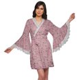 thumbnail image 1 of Moomaya Peignoir en Coton pour Femmes Robe de Chambre Imprimée Courte Peignoir de Douche Nuptiale, 1 of 6