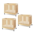 thumbnail image 1 of Foundations Boutique Compact Folding Crib 3 Pack for Hotels, Natural, 1 of 7