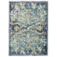 thumbnail image 1 of homeroots home decor 395704 4’ x 6’ Blue and White Jacobean Pattern Area Rug, 1 of 1