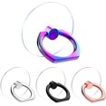 thumbnail image 1 of Vesmatity Colorful Cell Phone Ring Holder Stand 4 Pack Transparent Phone Ring Holder Clear Universal 360° Degree Rotation Finger Grip Ring Kickstand Compatible Various Mobile Phones or Phone case, 1 of 5