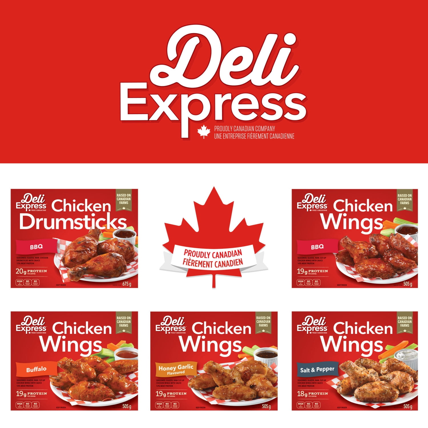 Ailes de poulet au sel et au poivre Deli Express 505 g