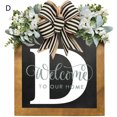 thumbnail image 4 of YAOMOBB Hanging Pendant Farmhouse Front Door Wreath Personalized Welcome Sign, 4 of 6