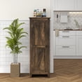 thumbnail image 2 of HOMCOM Garde-Manger de Cuisine 48 Pouces, Armoire de Rangement avec Porte de Grange, Brun, 2 of 9