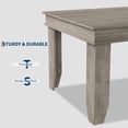thumbnail image 3 of 71" Rectangular Farmhouse Dining Table for 6-8 People, Large Wood Kitchen Table with Spacious Legroom, Modern 2-Person Office Workstation for Home & Bedroom-Gray, 3 of 8