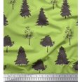 thumbnail image 1 of Soimoi Green Rayon Fabric Stencil Tree Printed Craft Fabric by the Yard 42 Inch Wide, 1 of 3