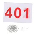 thumbnail image 1 of Lipstore 100 Pcs Bavoirs de Course Numéros d'Athlète Réutilisables avec Épingles 100 Numéros Bavoirs de Course 401 à 500, 1 of 8