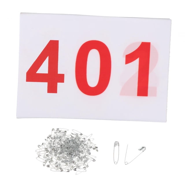 Lipstore 100 Pcs Bavoirs de Course Numéros d'Athlète Réutilisables avec Épingles 100 Numéros Bavoirs de Course 401 à 500
