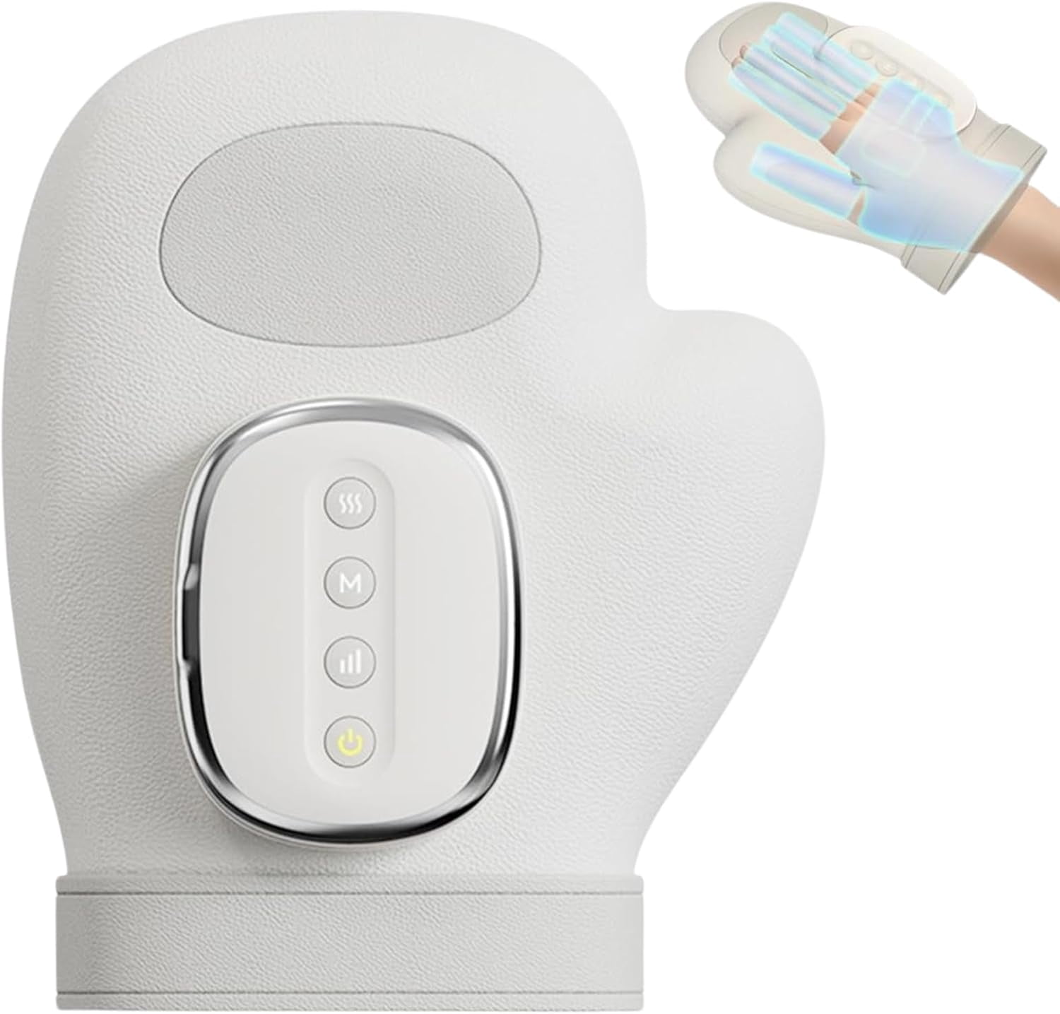 3-in-1 Hand Massager with Heat & Compression, Smart Shiatsu Hand Massager for Arthritis & Carpal Tunnel, 13 Airbags, 3 Modes 5 Gears, Cordless Rechargeable
