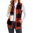 thumbnail image 1 of LUXUR Gilet à Carreaux pour Femmes Tenue de Travail Décontractée Rouge TG, 1 of 5