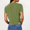thumbnail image 4 of Yuyuzo Hauts Courts pour Femmes T-Shirts à Manches Courtes Col Rond Hauts de Sortie T-Shirts Unis Hauts, 4 of 7