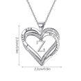 thumbnail image 2 of Ladies Double Heart Diamond Necklace With 26 English Letters Couple Necklace, 2 of 8