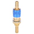 thumbnail image 2 of Quick Connector Fitting Solid Brass Quick Connector Quick Hose Connector Fitting Water Cooled Tig Welding For MIG TIG Welder Torch Blue, 2 of 8