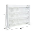 thumbnail image 3 of Humble Crew Cambridge White Toy Storage Organizer with Shelf and 9 Storage Bins, 3 of 9