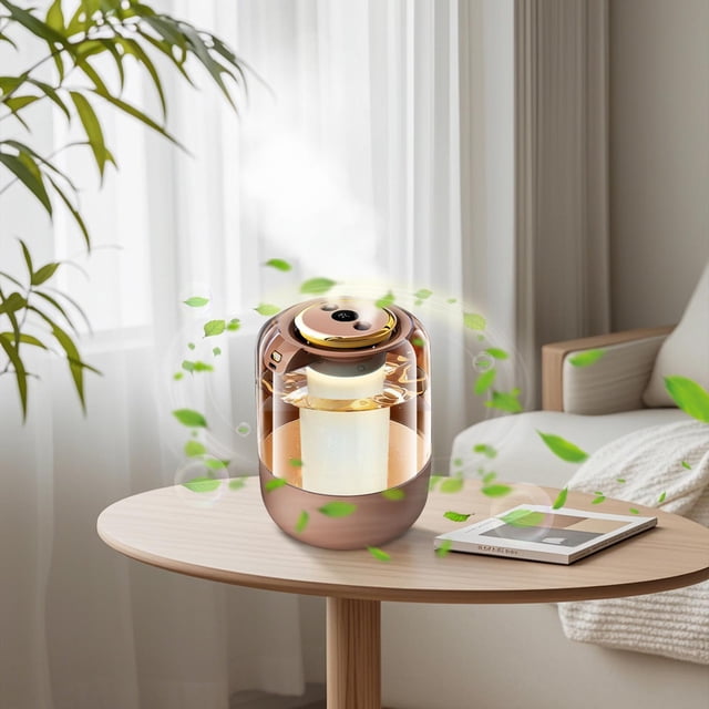karymi 0.53 gal USB Humidifier, High Capacity Ultrasonic Cool Mist with Night Light, Digital Display Temperature Humidity, Silent Operation for Home Office Bedroom Holiday Gifts