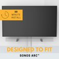 thumbnail image 2 of Soundb Arc Wall Mount Bracket, Black, Compatible with Sonos Arc, Adjustable Depth, Full Hardware Kit Included,, 2 of 5