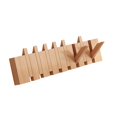 thumbnail image 2 of Siruishop Wall Mounted Coat Rack, Flip Down Wall Hook Rack, Decorative, Entryway Coat Rack Wood color 8 key, 2 of 8