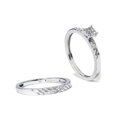 thumbnail image 3 of Diamond Engagement Matching Wedding Ring Set 14K White Gold, 3 of 4